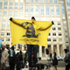 Demonstrators rally outside the Federal Communication Commission building to protest against the end of net neutrality rules December 14, 2017 in Washington, DC.